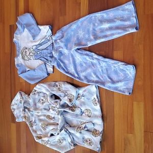Disney frozen pajamas and robe set size 6